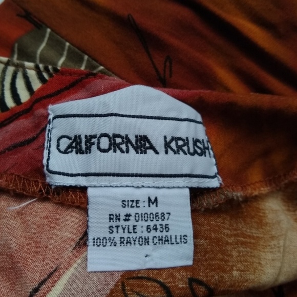 VINTAGE zebra leaf print button front maxi skirt - Picture 8 of 8